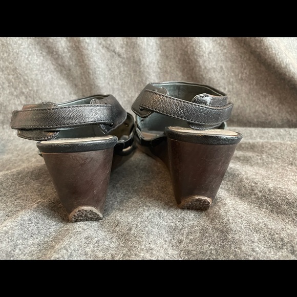 Camper black leather wedge ladies sz 38/7.5 EUC - Picture 2 of 4